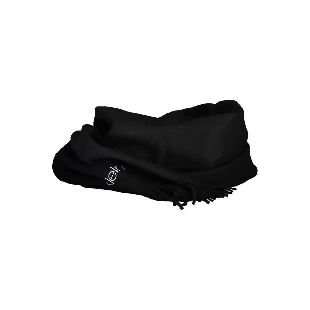 Calvin Klein Nero Acrylic Men Scarf Set