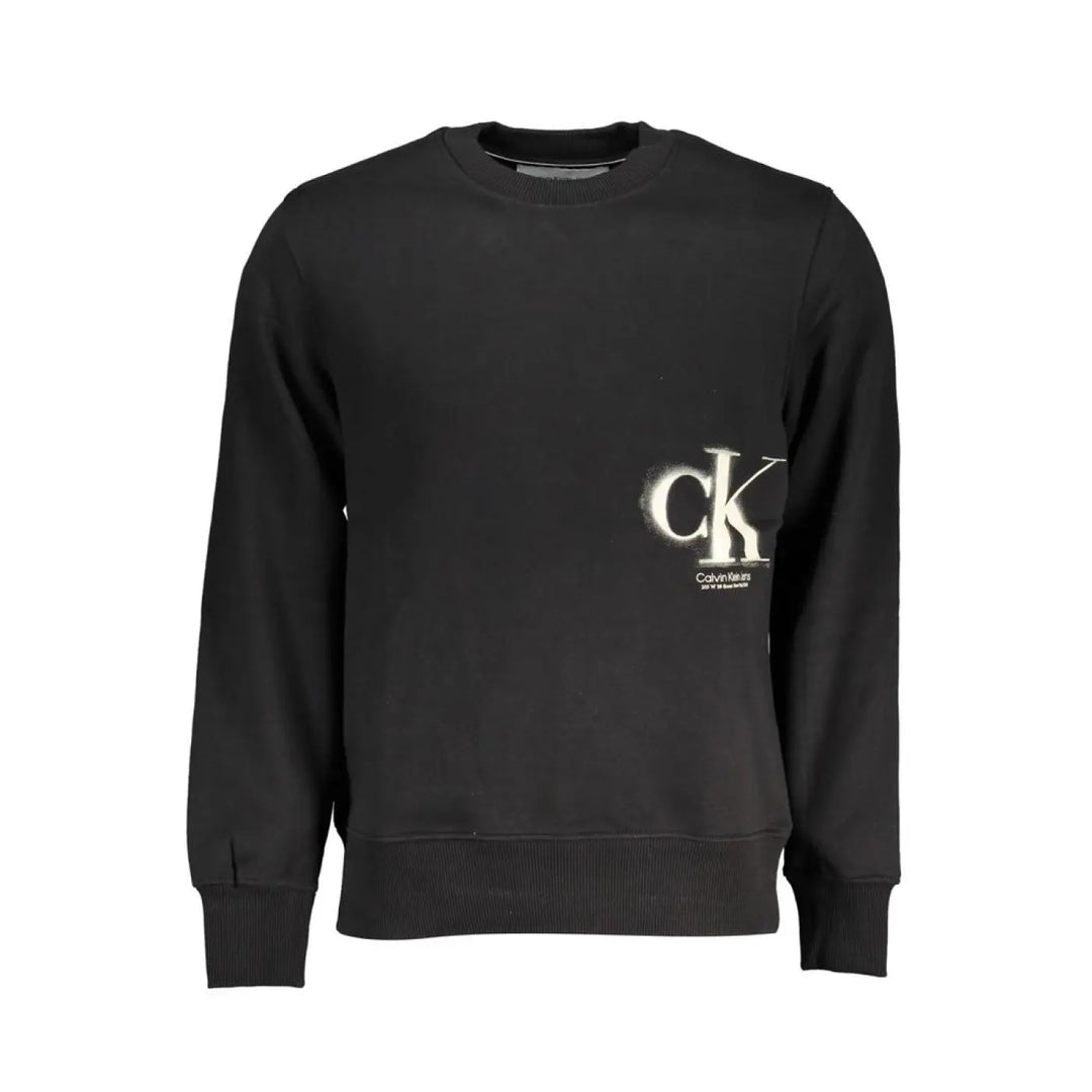 Calvin Klein Nero Cotton Men Sweatshirt