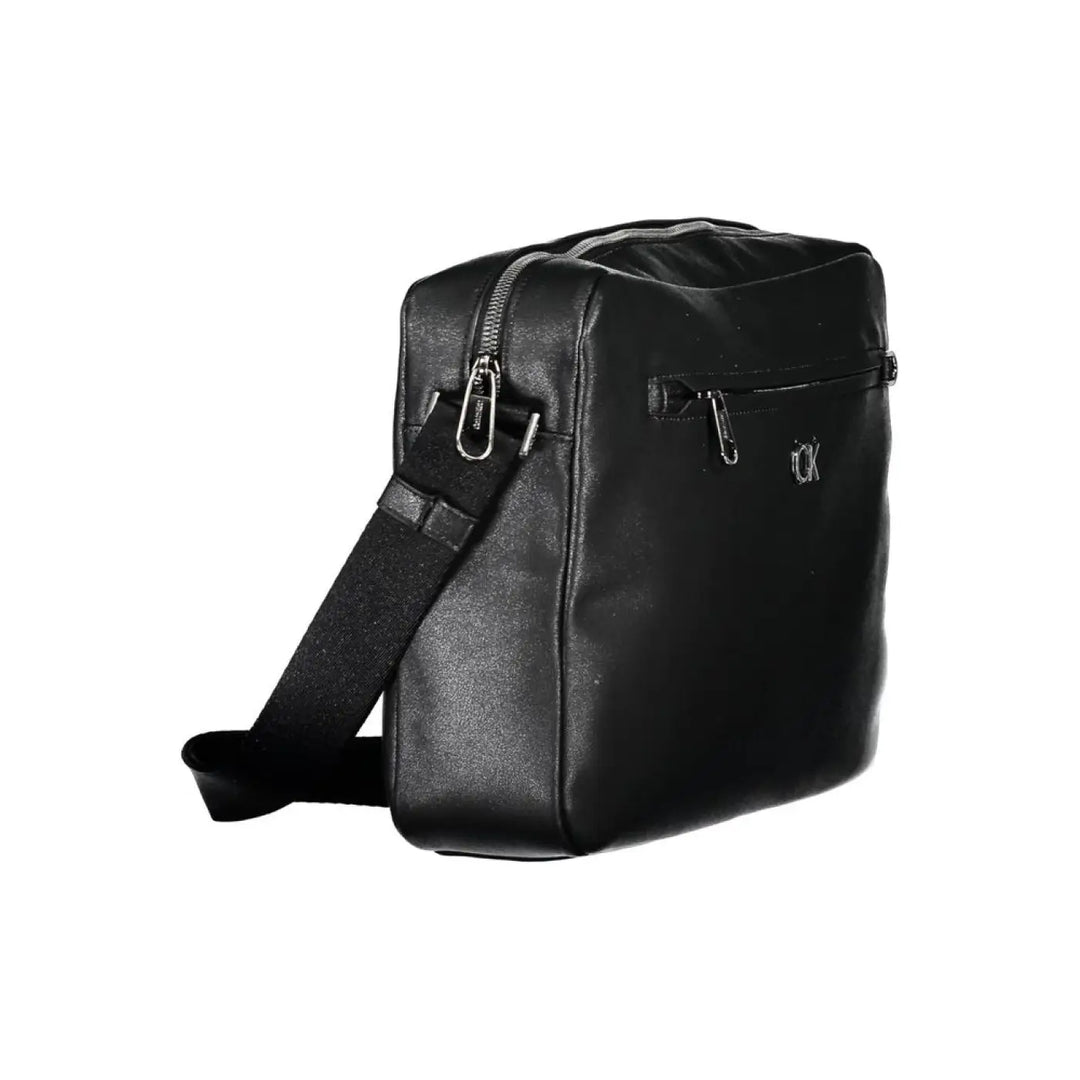 Calvin Klein Nero Recycled Polyester Men Briefcase