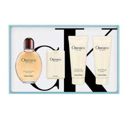 Calvin Klein Obsession Amber Woody Fragrance Gift Set for Men Men’s Sets