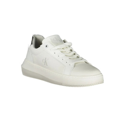 Calvin Klein Sneakers Pristine White Palette with Striking Silver Accents