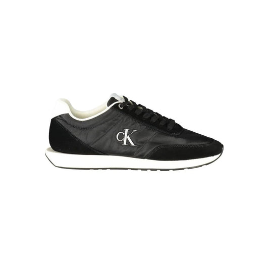 Calvin Klein Sneakers in Recycled Polyester Black with White Accents