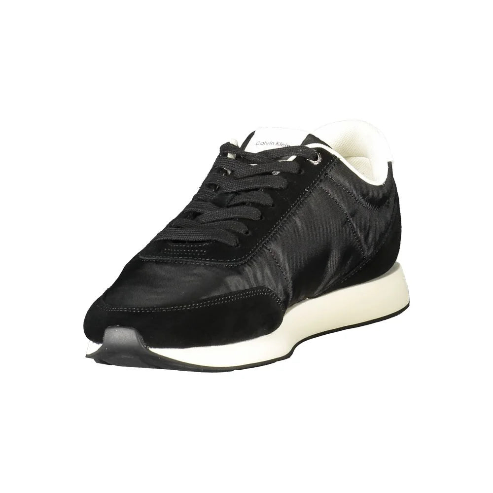 Calvin Klein Sneakers in Recycled Polyester Black with White Accents