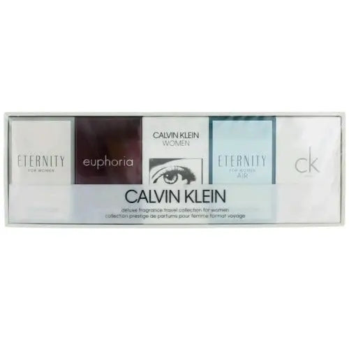 Discover the Calvin Klein Variety 5 Piece Mini Gift Set of Fragrances Women’s Sets