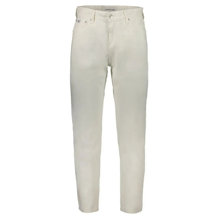 Calvin Klein White Cotton Men Jeans