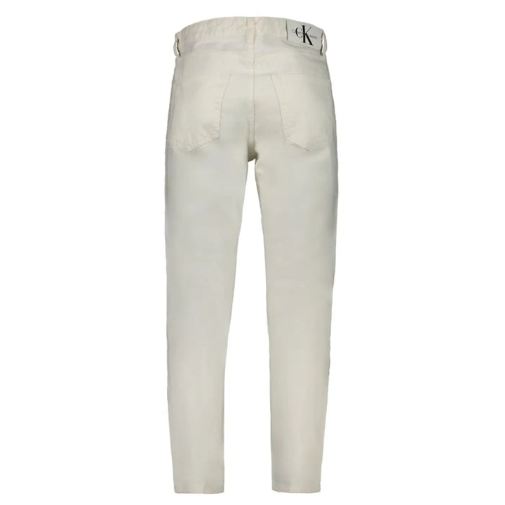 Calvin Klein White Cotton Men Jeans