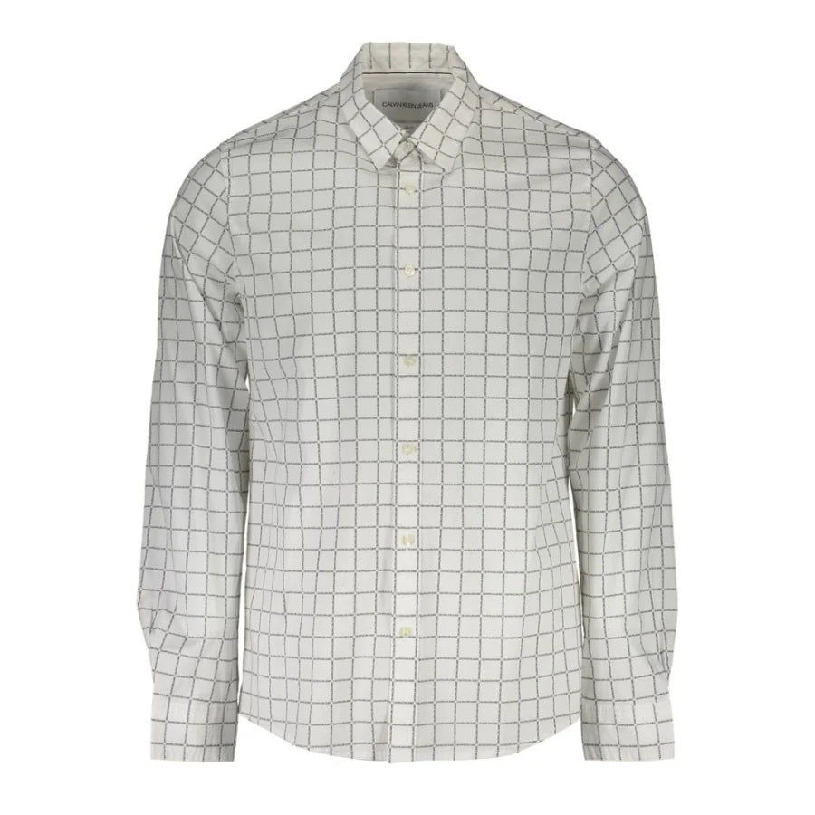 Calvin Klein White Cotton Men Shirt