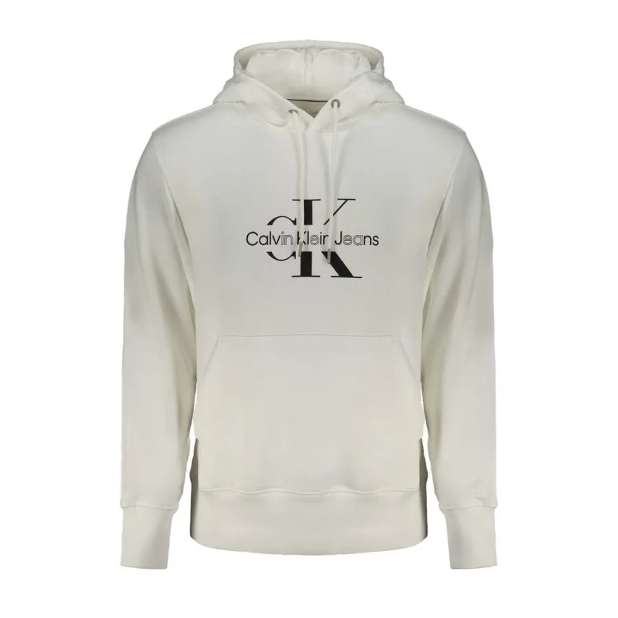 Calvin Klein White Cotton Men Sweater