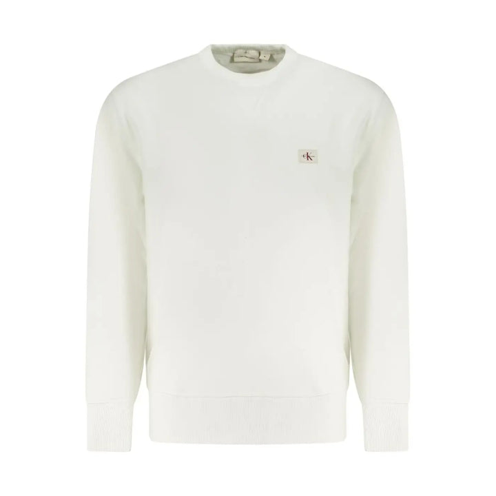Calvin Klein White Cotton Men Sweatshirt