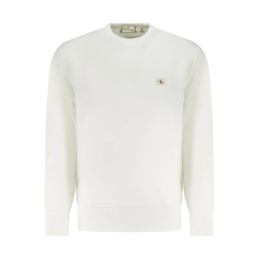 Calvin Klein White Cotton Men Sweatshirt