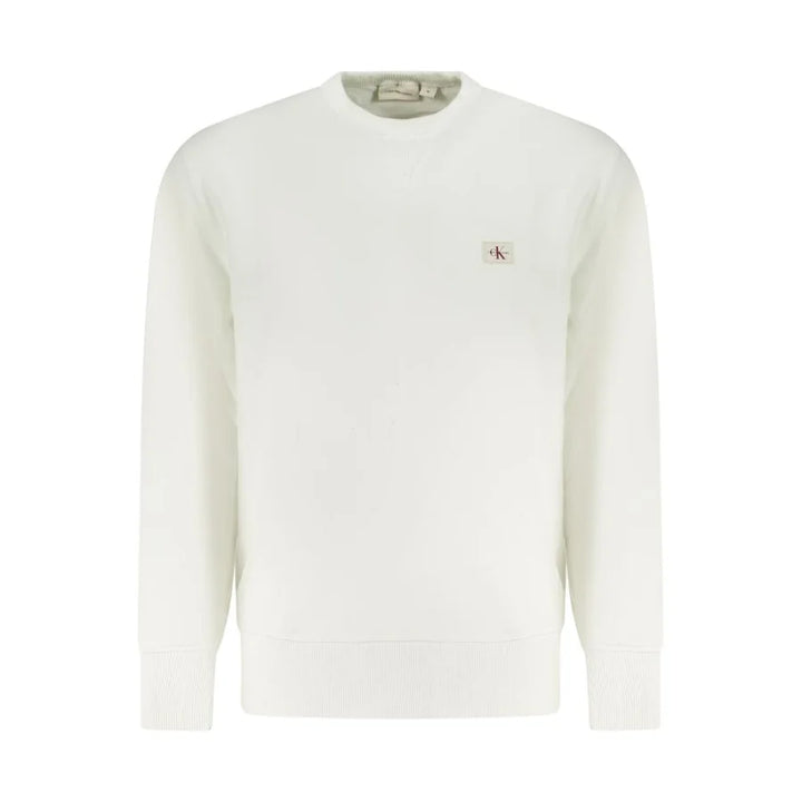 Calvin Klein White Cotton Men Sweatshirt