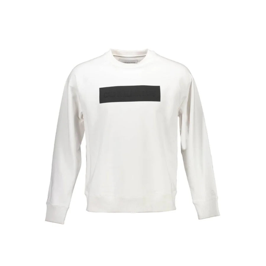Calvin Klein White Cotton Men Sweatshirt