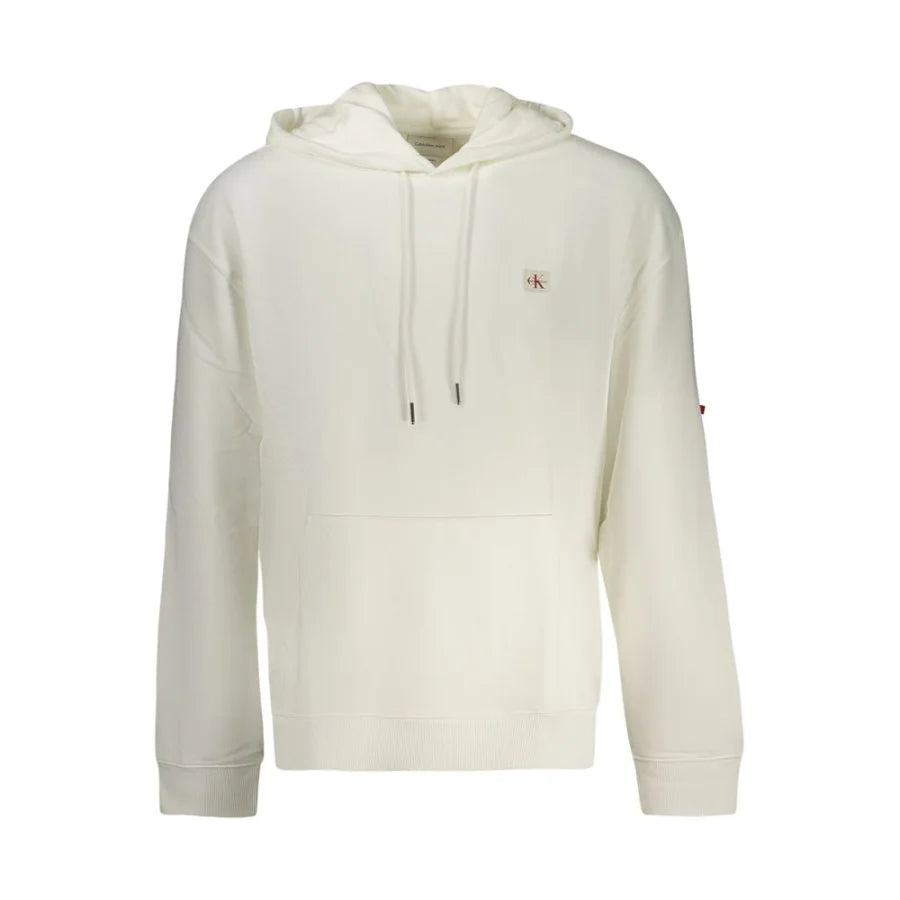 Calvin Klein White Cotton Men Sweatshirt
