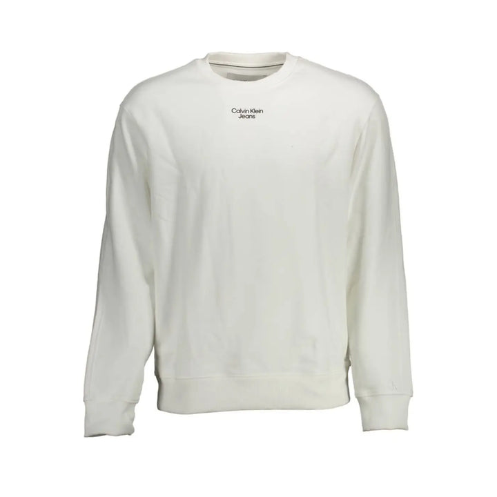 Calvin Klein White Cotton Men Sweatshirt