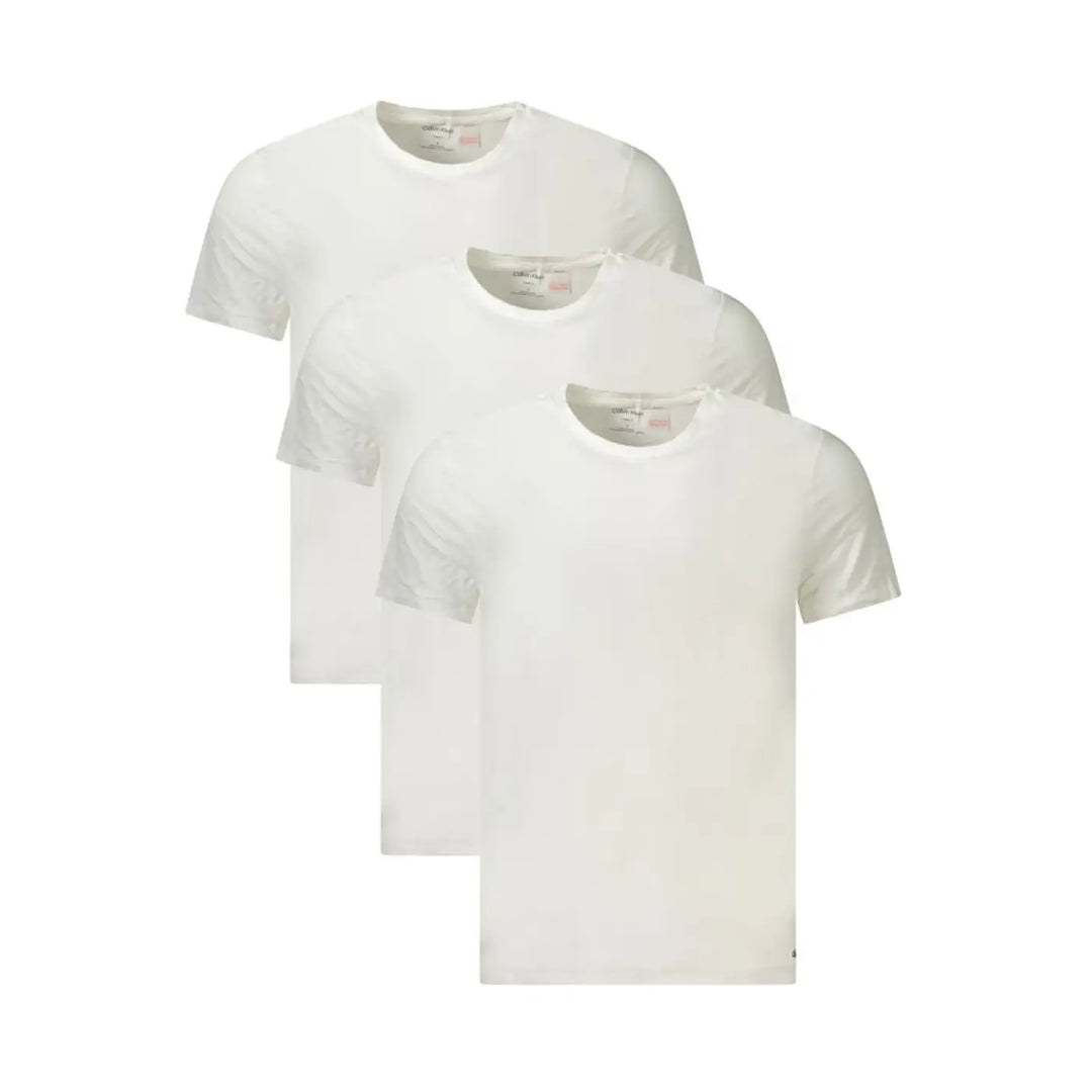 Calvin Klein White Cotton Men T-shirt