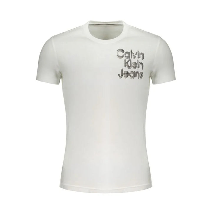 Calvin Klein White Cotton Men T-Shirt
