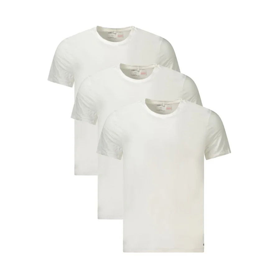 Calvin Klein White Cotton Men T-Shirt