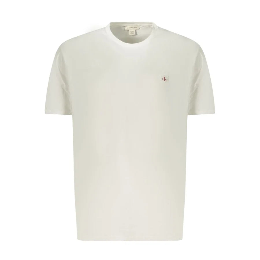 Calvin Klein White Cotton Men T-Shirt