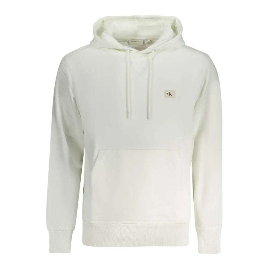 Calvin Klein White Cotton Men’s Hooded Sweatshirt