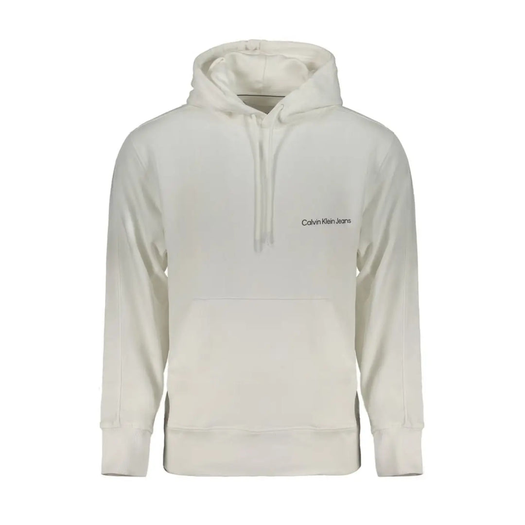 Calvin Klein White Cotton Men’s Hooded Sweatshirt