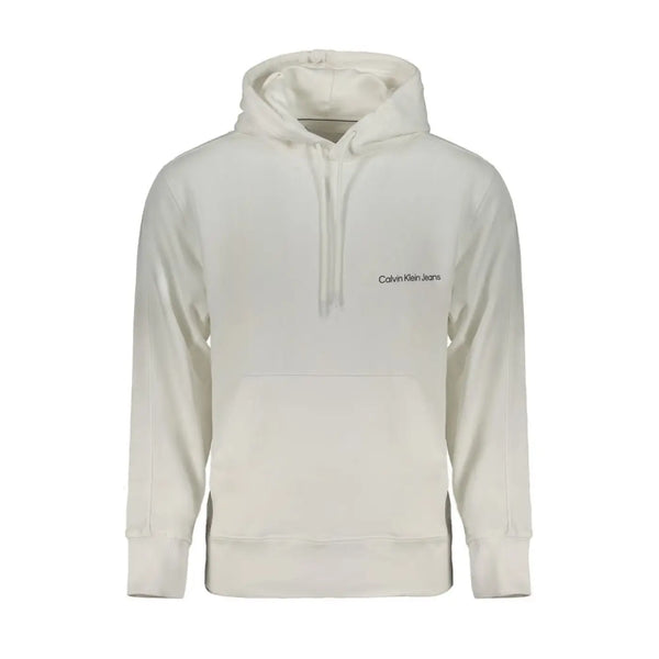 Calvin Klein White Cotton Men’s Hooded Sweatshirt