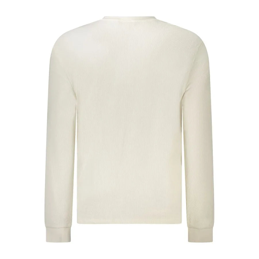 Calvin Klein White Cotton Men’s Long-Sleeve T-Shirt