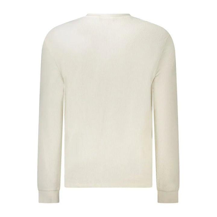 Calvin Klein White Cotton Men’s Long-Sleeve T-Shirt