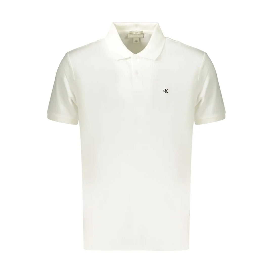 Calvin Klein White Cotton Men’s Polo Shirt