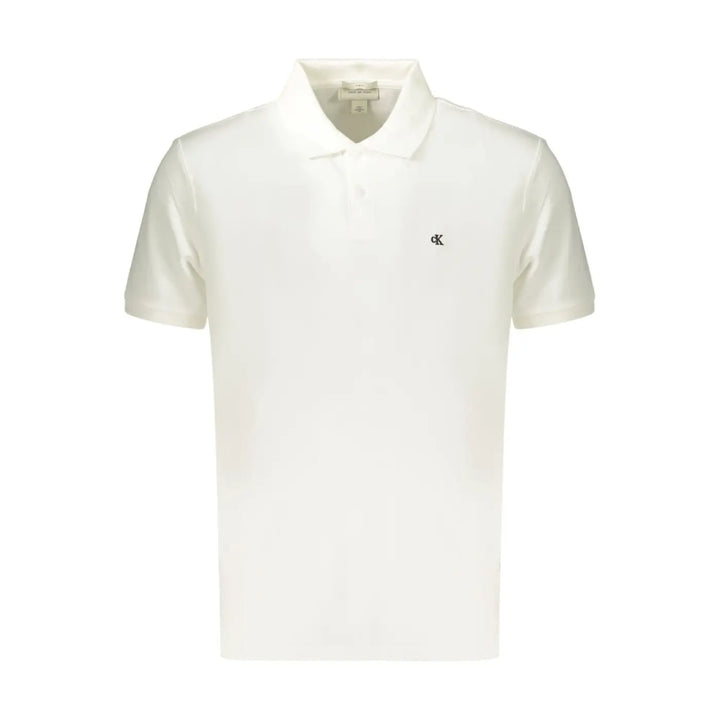 Calvin Klein White Cotton Men’s Polo Shirt