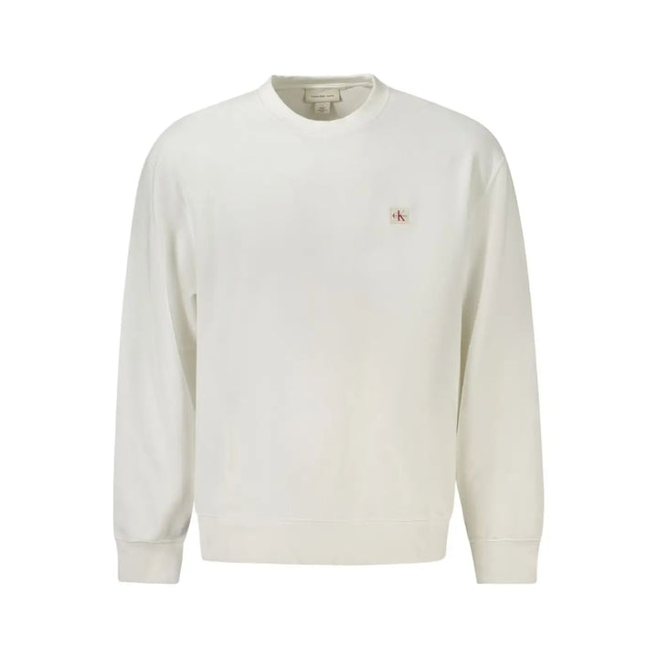 Calvin Klein White Cotton Men’s Sweatshirt