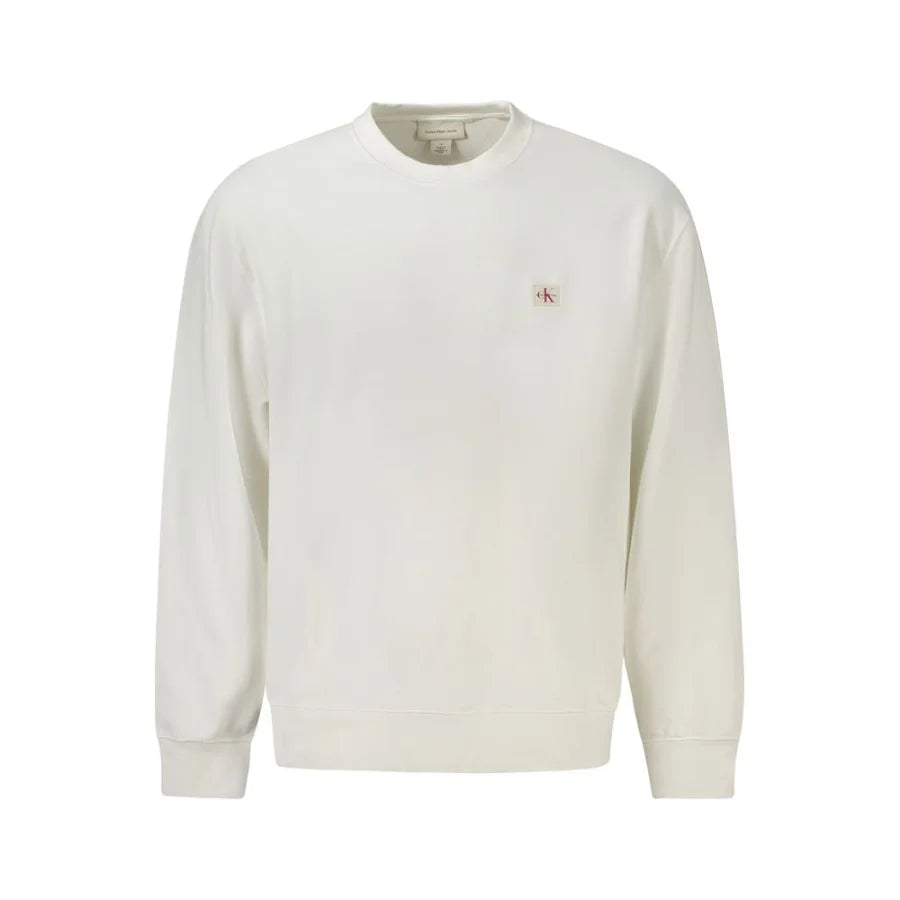 Calvin Klein White Cotton Men’s Sweatshirt