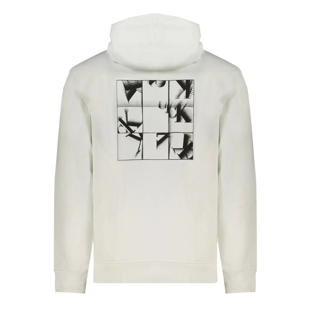 Calvin Klein White Cotton Men’s Sweatshirt