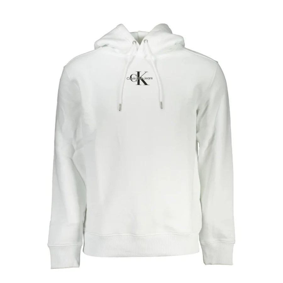 Calvin Klein White Cotton Men’s Sweatshirt