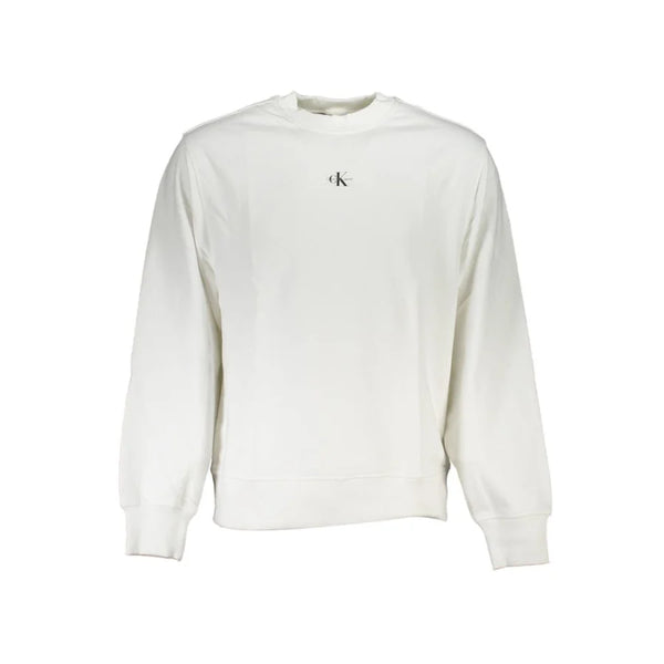 Calvin Klein White Cotton Men’s Sweatshirt