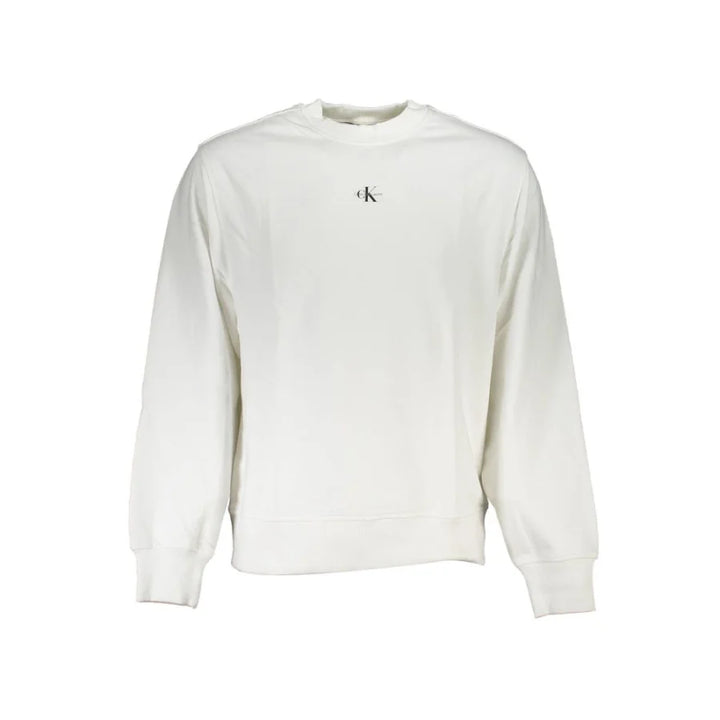 Calvin Klein White Cotton Men’s Sweatshirt