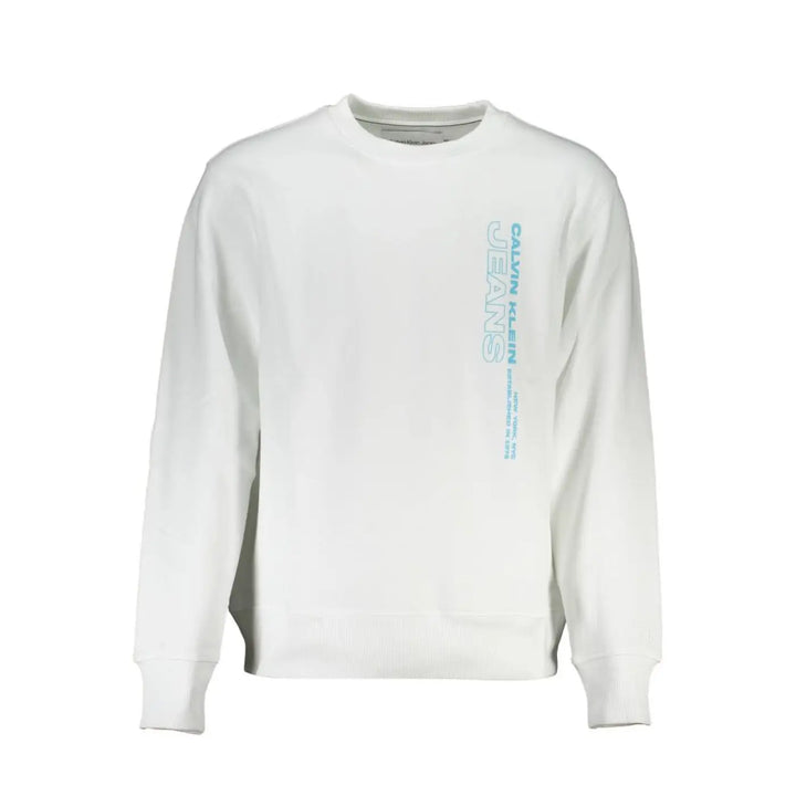 Calvin Klein White Cotton Men’s Sweatshirt