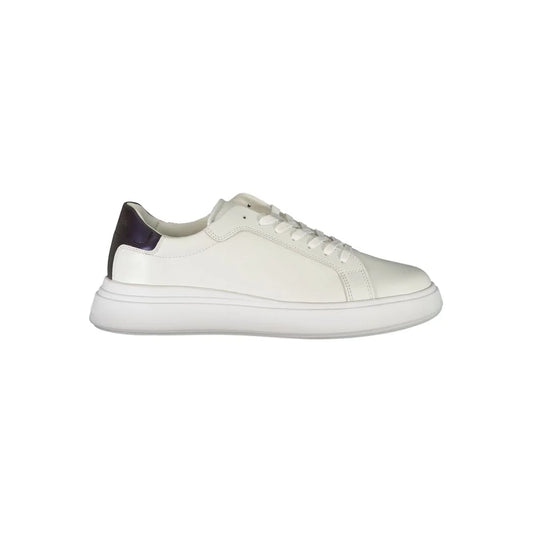 Calvin Klein White Polyester Athletic Sneakers