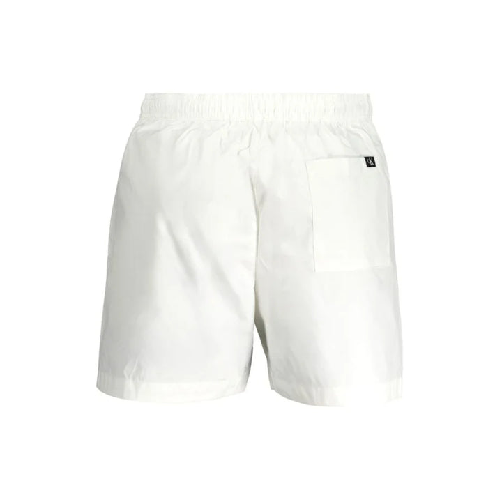 Calvin Klein White Polyester Men’s Swim Boxer