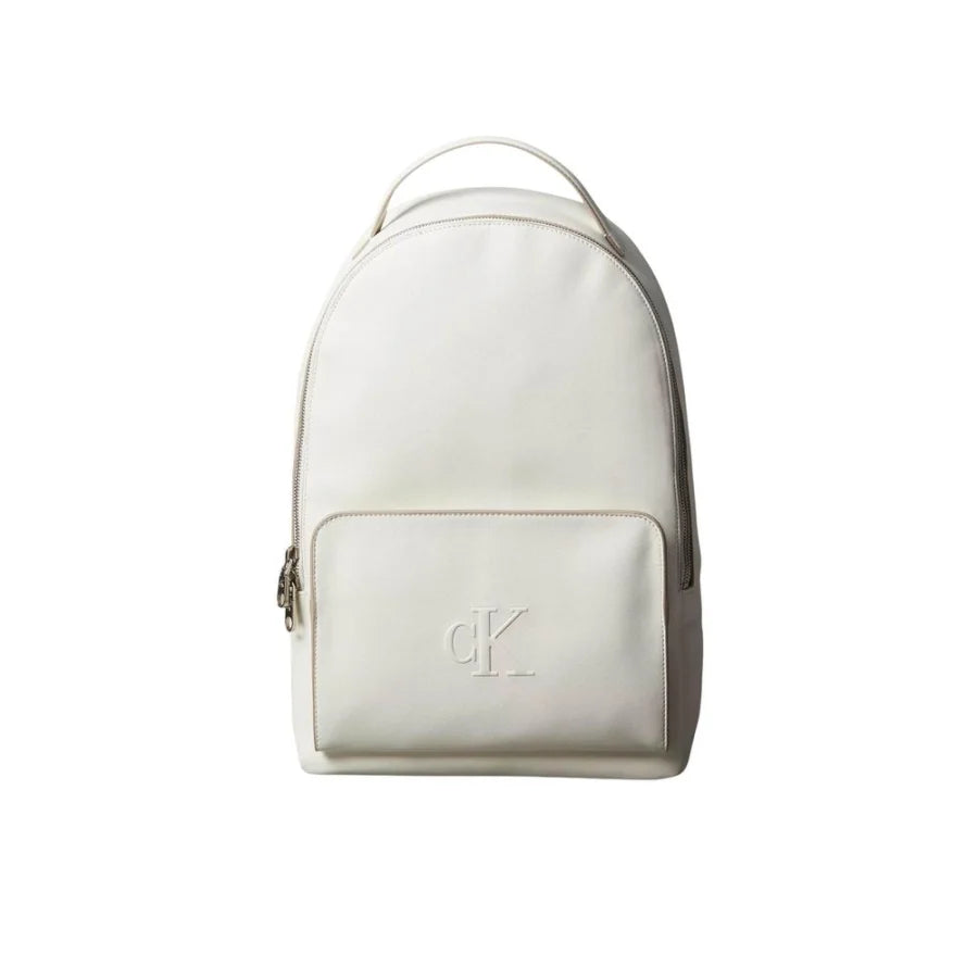 Calvin Klein White Polyethylene Backpack