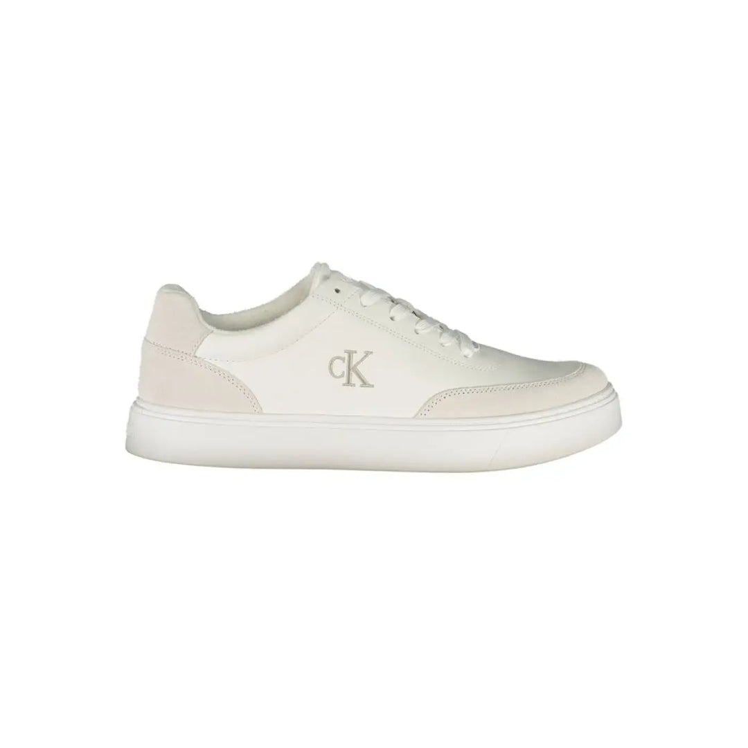 Calvin Klein White Polyurethane Men’s Sneaker