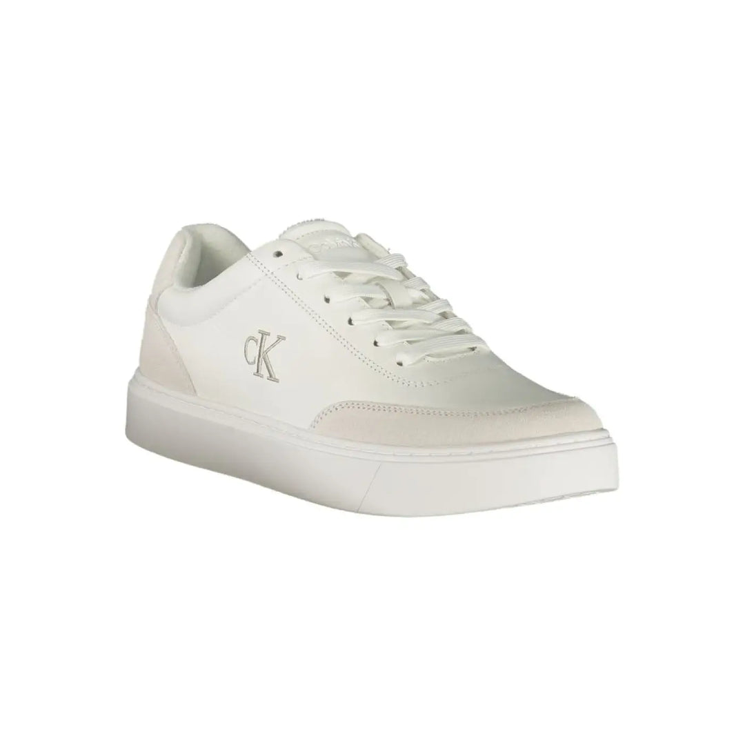 Calvin Klein White Polyurethane Men’s Sneaker