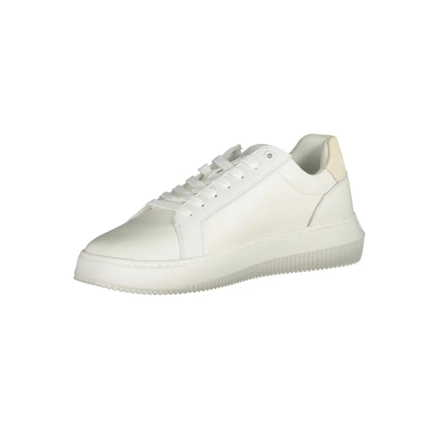 Calvin Klein White Polyurethane Men’s Sneaker
