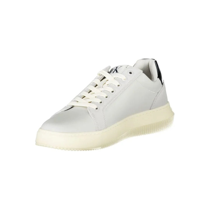 Calvin Klein White Polyurethane Men’s Sneaker