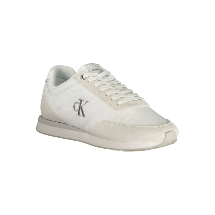 Calvin Klein White Recycled Polyester Men Sneaker