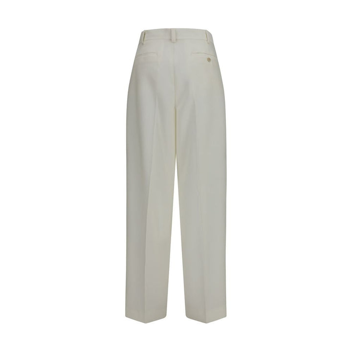 Calvin Klein White Wool Oves Aries Casual Pants