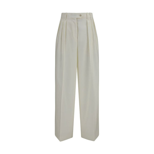 Calvin Klein White Wool Oves Aries Casual Pants
