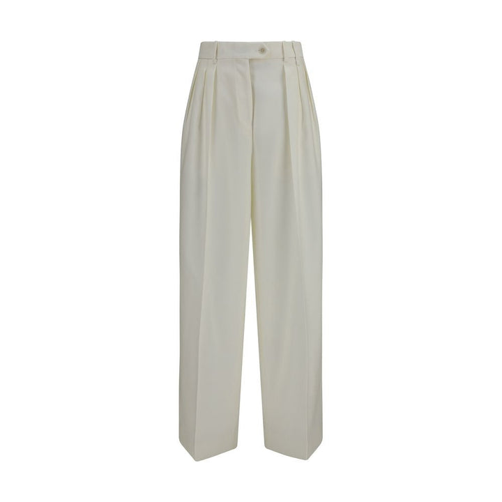 Calvin Klein White Wool Oves Aries Casual Pants