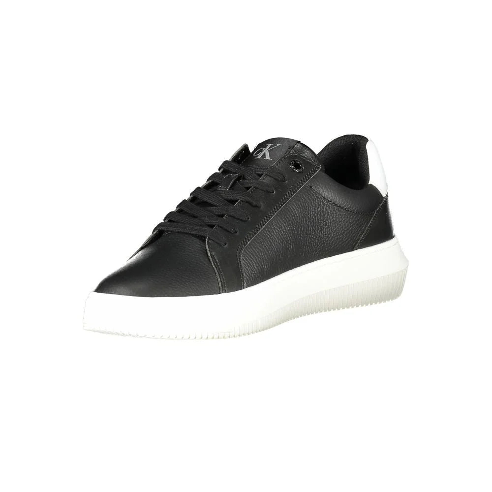 Calvin Klein’s Sneakers Bold Black Leather Style for Streetwear Klein