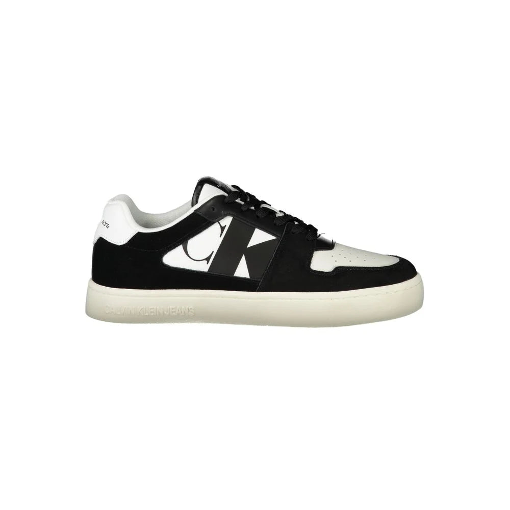 Calvin Klein’s Striking Sneakers White with Bold Black Print Klein