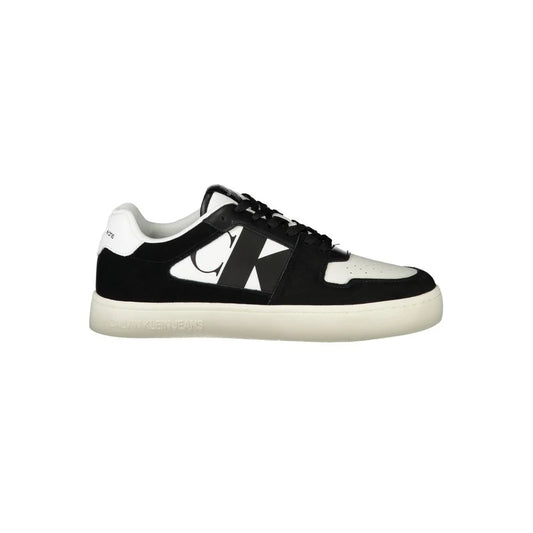 Calvin Klein’s Striking Sneakers White with Bold Black Print Klein